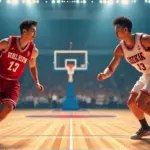 FIBA＆NBAの違いが視覚で伝わるリアルなバスケシーン