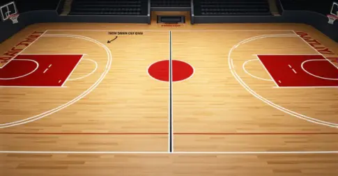 バスケのコートサイズとラインの名称を解説!3ポイントラインの距離は?