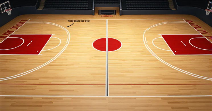 バスケのコートサイズとラインの名称を解説!3ポイントラインの距離は?
