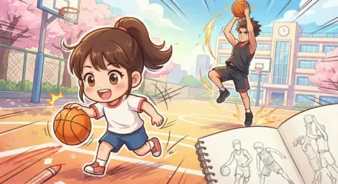 バスケの無料イラスト素材まとめ！かわいい＆かっこいいフリー素材と簡単な書き方【手書き対応】