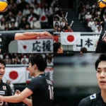 バレーボール男子日本代表(龍神NIPPON)のイケメン選手として人気の髙橋藍。2025年ランキングでも注目のサーブシーン、試合中の笑顔、真剣な表情をまとめたコラージュ画像